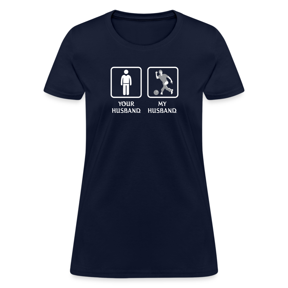 Bowling - Your husband My husband Women's T-Shirt-Women's T-Shirt | Fruit of the Loom L3930R-Teelime | shirts-hoodies-mugs