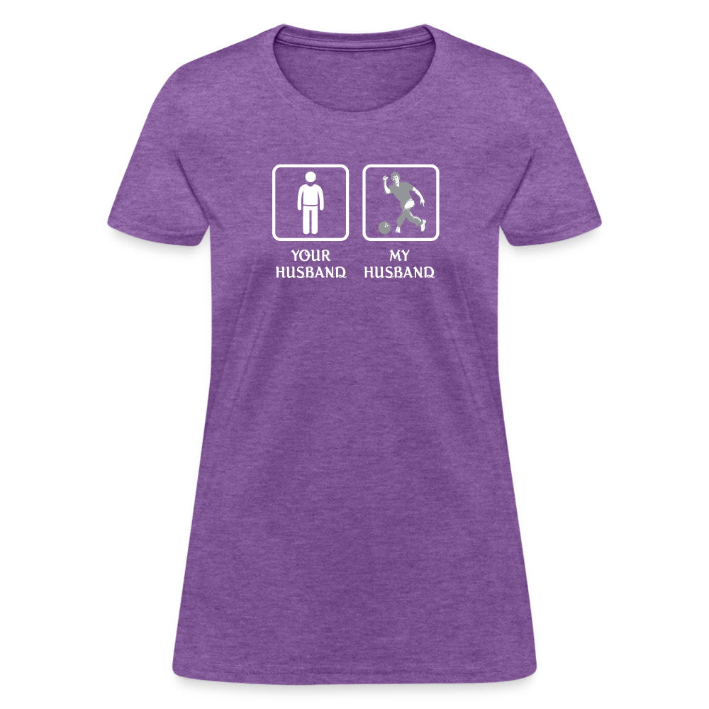 Bowling - Your husband My husband Women's T-Shirt-Women's T-Shirt | Fruit of the Loom L3930R-Teelime | shirts-hoodies-mugs