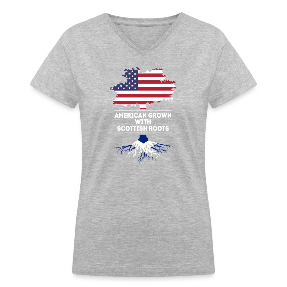 American grown with Scottish roots Women's V-Neck T-Shirt-Women's V-Neck T-Shirt | LAT 3507-Teelime | shirts-hoodies-mugs
