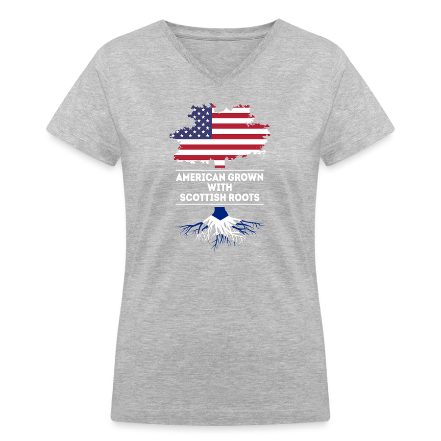 American grown with Scottish roots Women's V-Neck T-Shirt-Women's V-Neck T-Shirt | LAT 3507-Teelime | shirts-hoodies-mugs