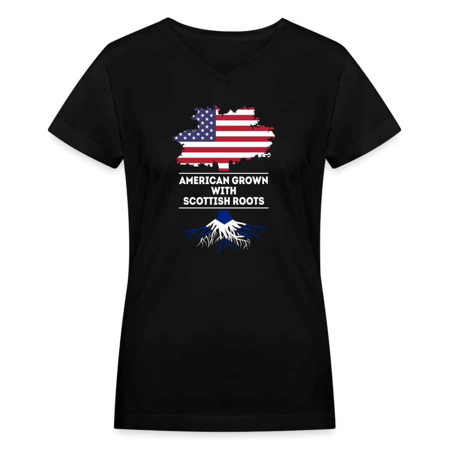 American grown with Scottish roots Women's V-Neck T-Shirt-Women's V-Neck T-Shirt | LAT 3507-Teelime | shirts-hoodies-mugs