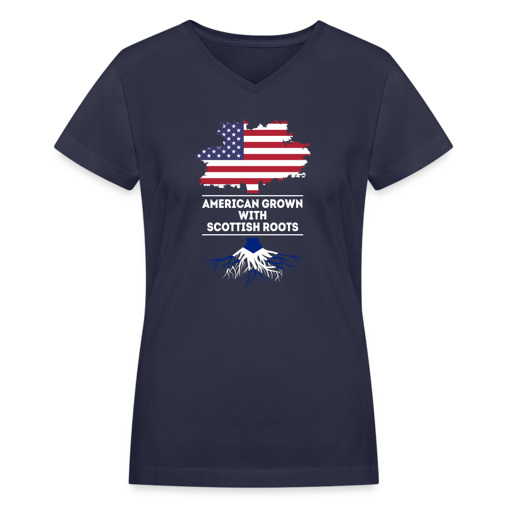 American grown with Scottish roots Women's V-Neck T-Shirt-Women's V-Neck T-Shirt | LAT 3507-Teelime | shirts-hoodies-mugs