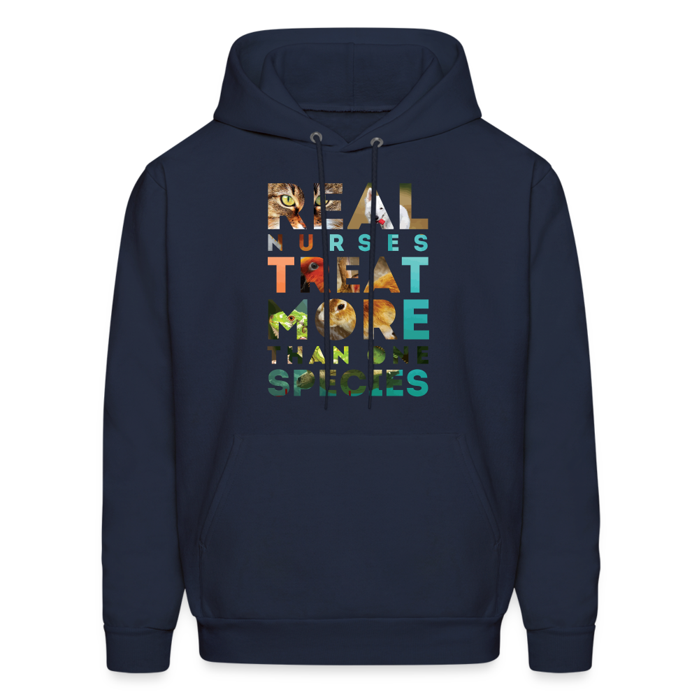 Real Nurses treat more than one species Men's Hoodie-Men's Hoodie | Hanes P170-Teelime | shirts-hoodies-mugs
