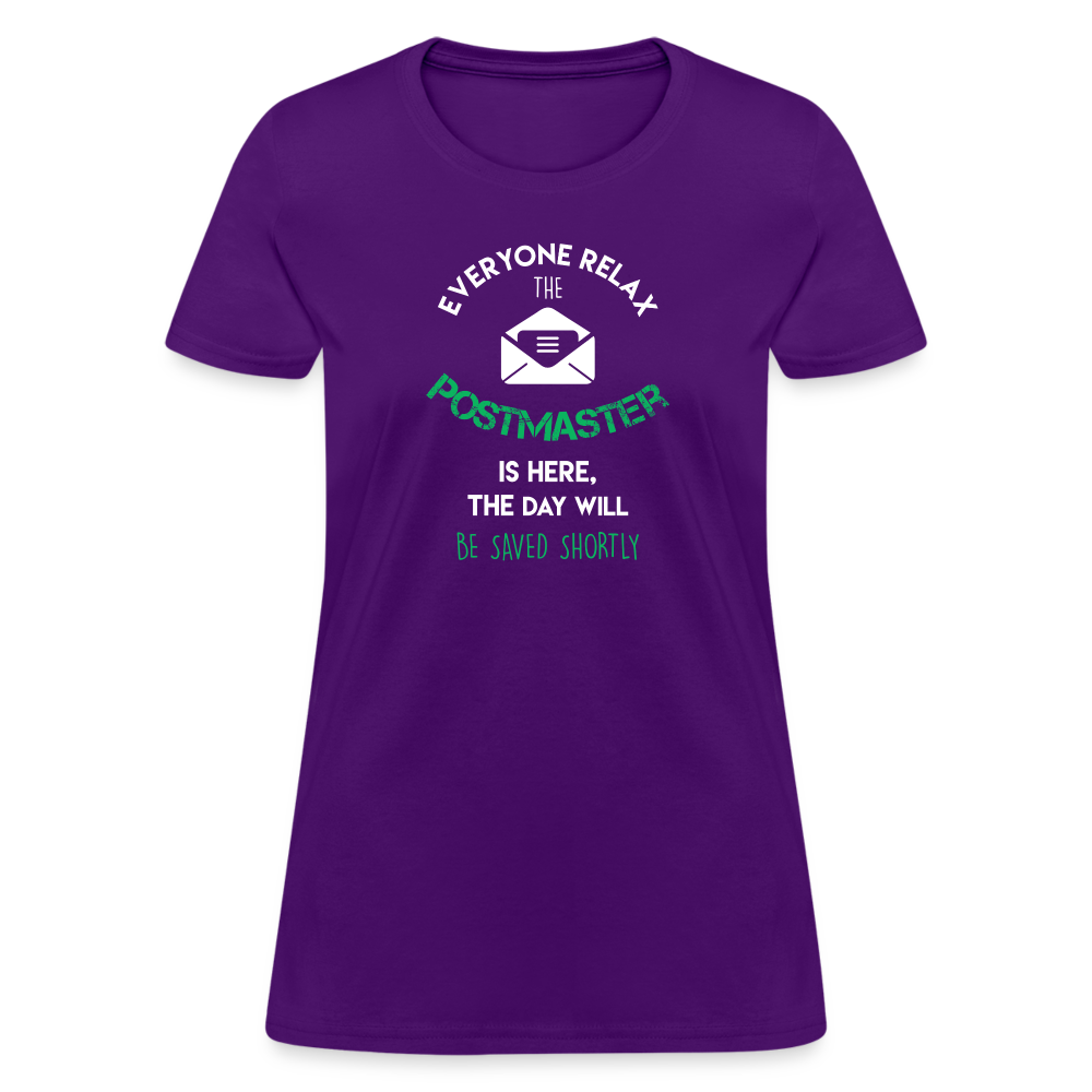 Everyone relax the Postmaster is here, the day will be save shortly Women's T-Shirt-Women's T-Shirt | Fruit of the Loom L3930R-Teelime | shirts-hoodies-mugs
