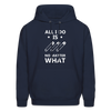 All I do is pin No matter what Men's Hoodie-Men's Hoodie | Hanes P170-Teelime | shirts-hoodies-mugs