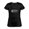 Wifey. Women's V-Neck T-Shirt-Women's V-Neck T-Shirt | Fruit of the Loom L39VR-Teelime | shirts-hoodies-mugs