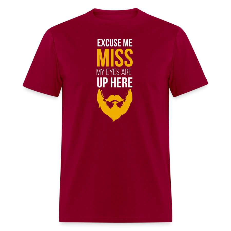 Excuse me Miss My Eyes are Up Here Unisex Classic T-Shirt-Unisex Classic T-Shirt | Fruit of the Loom 3930-Teelime | shirts-hoodies-mugs