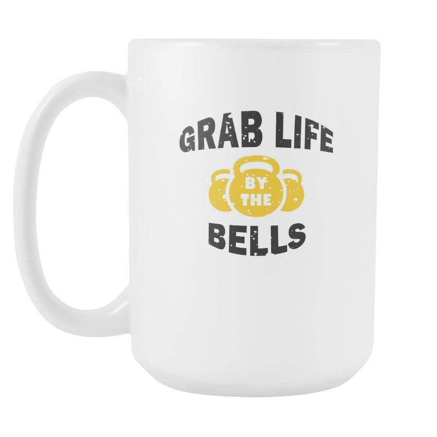 Fitness Coffee Cup - Grab life by the bells-Drinkware-Teelime | shirts-hoodies-mugs