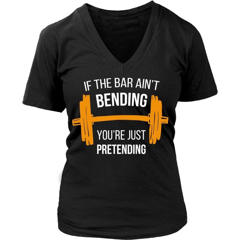 Bodybuilding T Shirt - If the bar ain't bending you're just pretending-T-shirt-Teelime | shirts-hoodies-mugs