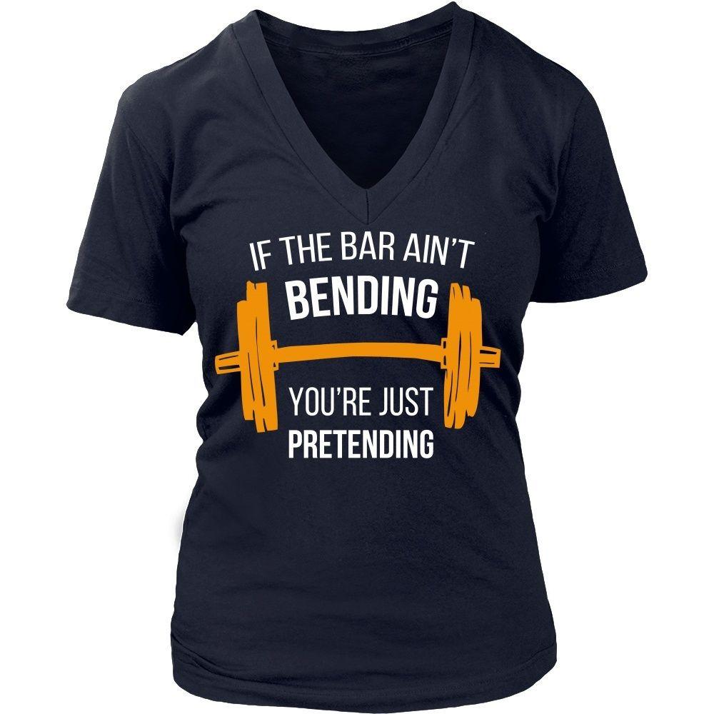Bodybuilding T Shirt - If the bar ain't bending you're just pretending-T-shirt-Teelime | shirts-hoodies-mugs