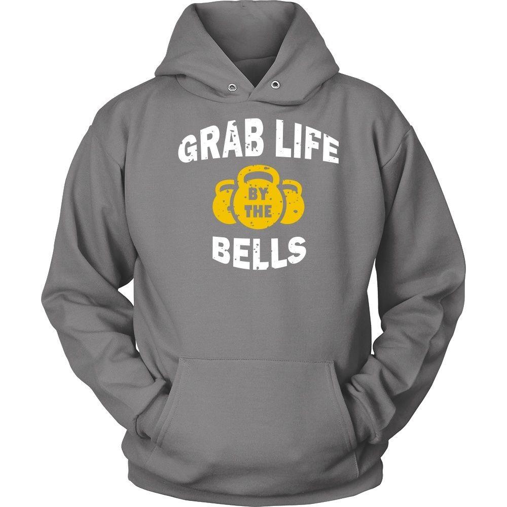 Fitness T Shirt - Grab life by the bells-T-shirt-Teelime | shirts-hoodies-mugs