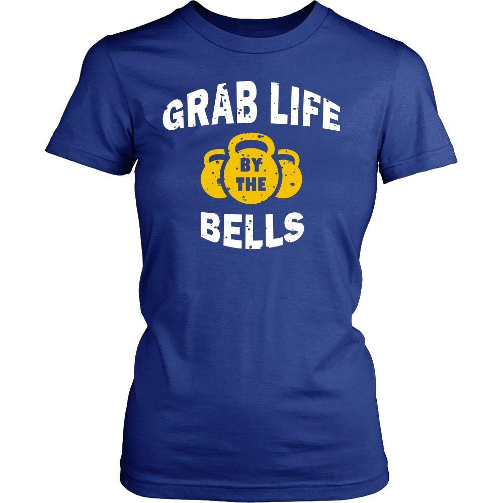 Fitness T Shirt - Grab life by the bells-T-shirt-Teelime | shirts-hoodies-mugs