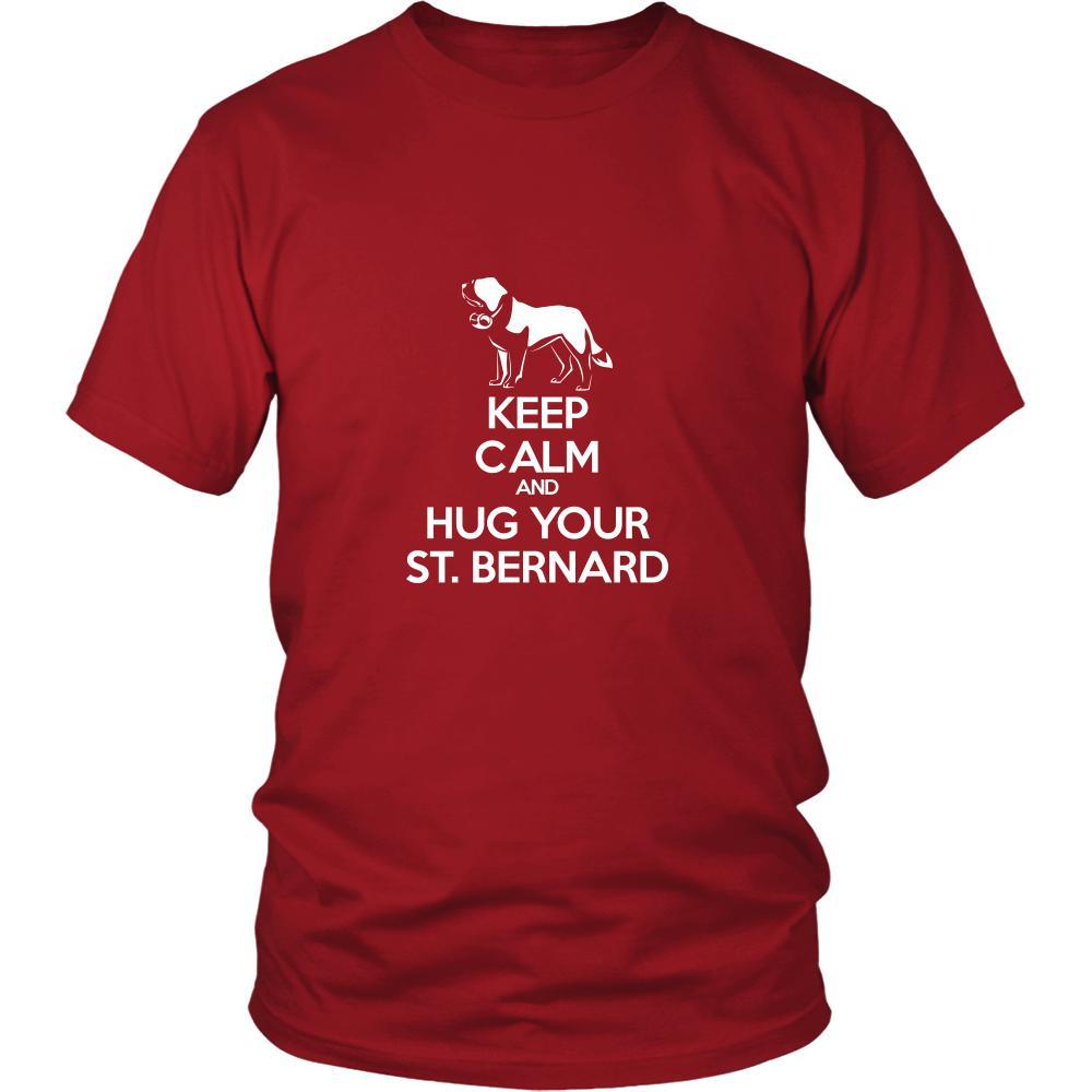 St. Bernard- Keep Calm and Hug Your St. Bernard- Dog Lover Shirt-T-shirt-Teelime | shirts-hoodies-mugs