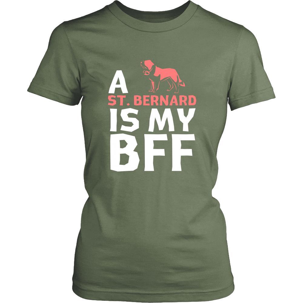 St. Bernard Shirt - a St. Bernard is my bff- Dog Lover Gift-T-shirt-Teelime | shirts-hoodies-mugs