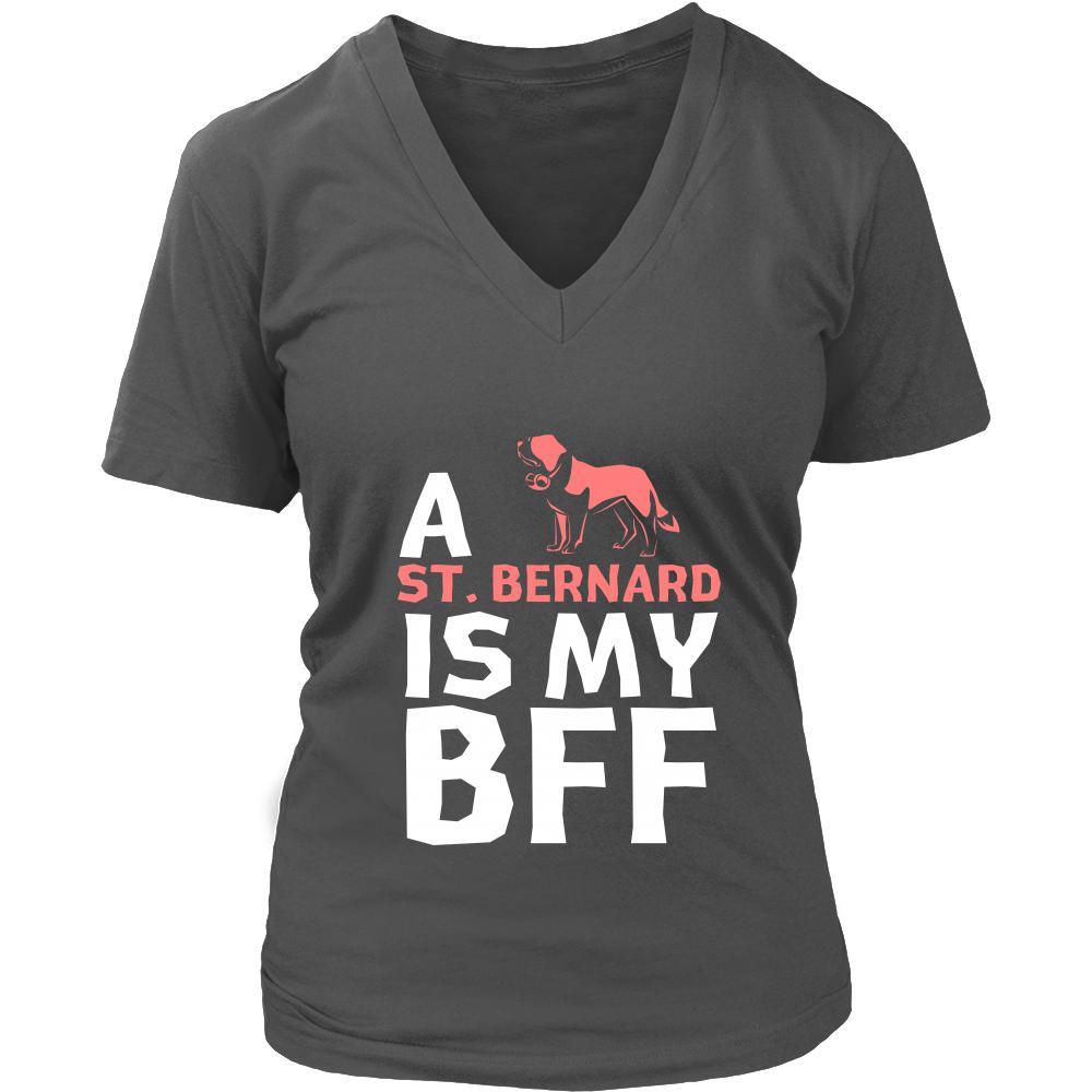 St. Bernard Shirt - a St. Bernard is my bff- Dog Lover Gift-T-shirt-Teelime | shirts-hoodies-mugs