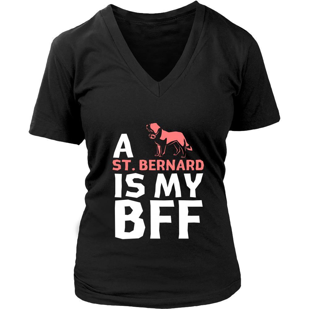 St. Bernard Shirt - a St. Bernard is my bff- Dog Lover Gift-T-shirt-Teelime | shirts-hoodies-mugs