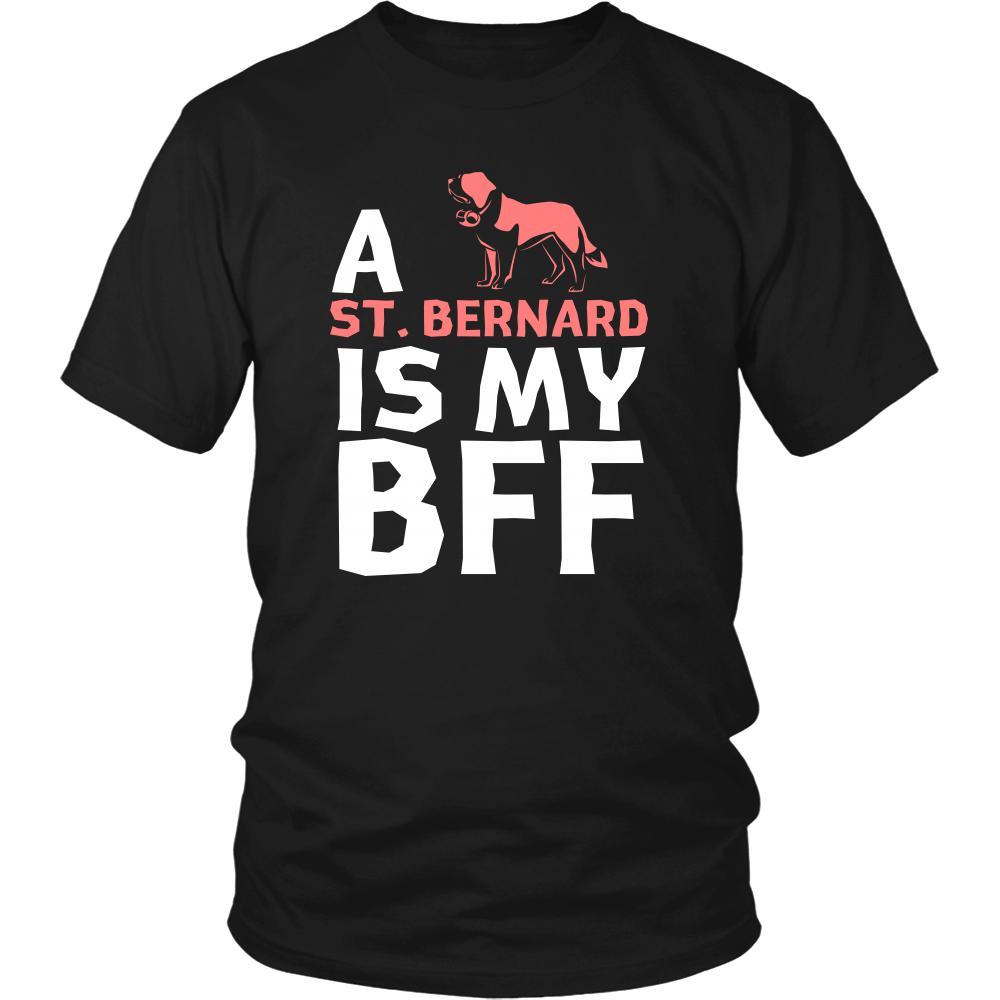St. Bernard Shirt - a St. Bernard is my bff- Dog Lover Gift-T-shirt-Teelime | shirts-hoodies-mugs