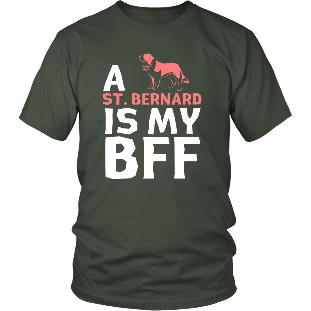 St. Bernard Shirt - a St. Bernard is my bff- Dog Lover Gift-T-shirt-Teelime | shirts-hoodies-mugs