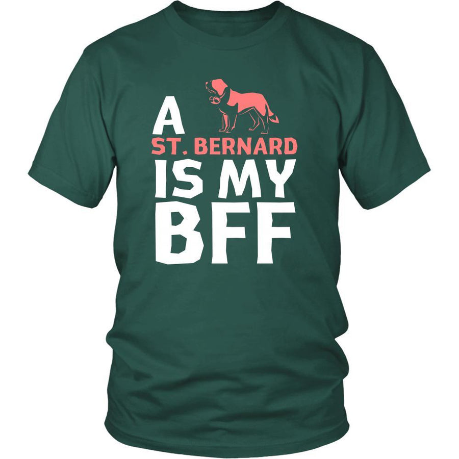 St. Bernard Shirt - a St. Bernard is my bff- Dog Lover Gift-T-shirt-Teelime | shirts-hoodies-mugs