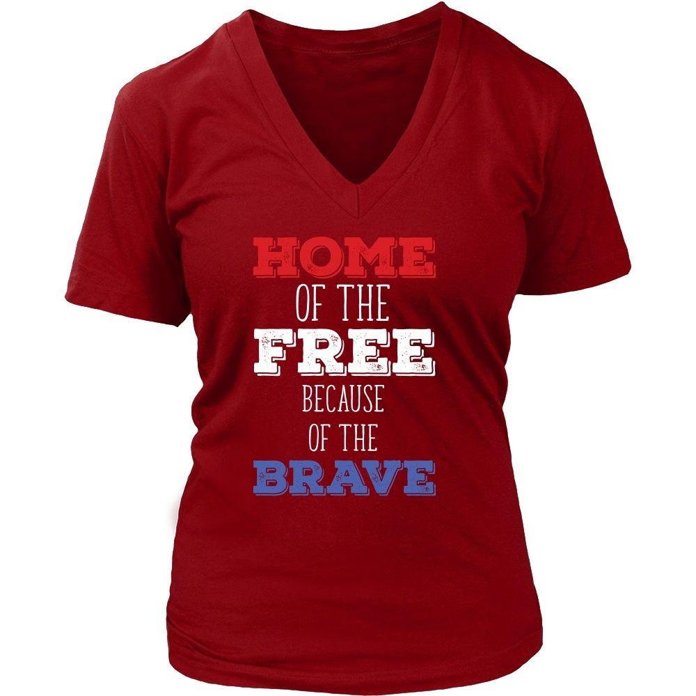 State T Shirt - Home of the Free because of the Brave-T-shirt-Teelime | shirts-hoodies-mugs