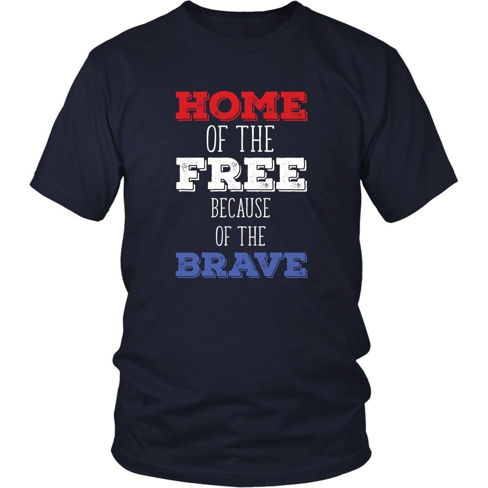 State T Shirt - Home of the Free because of the Brave-T-shirt-Teelime | shirts-hoodies-mugs