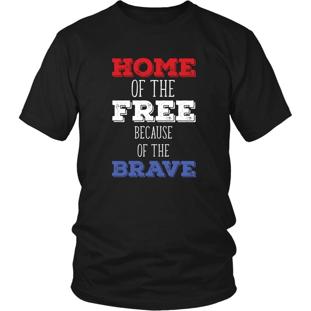 State T Shirt - Home of the Free because of the Brave-T-shirt-Teelime | shirts-hoodies-mugs