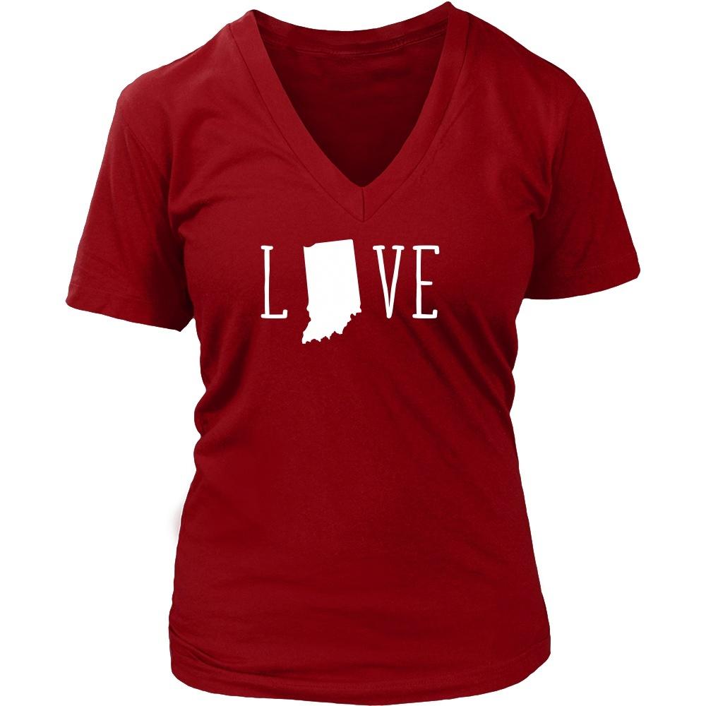 State T Shirt - Indiana Love-T-shirt-Teelime | shirts-hoodies-mugs