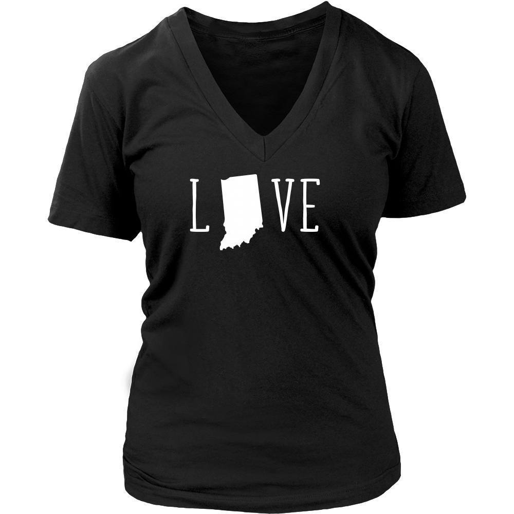 State T Shirt - Indiana Love-T-shirt-Teelime | shirts-hoodies-mugs