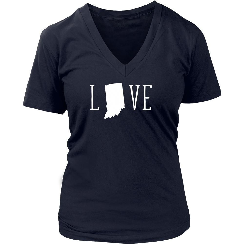State T Shirt - Indiana Love-T-shirt-Teelime | shirts-hoodies-mugs
