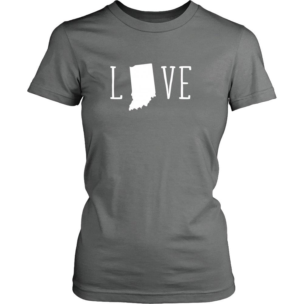 State T Shirt - Indiana Love-T-shirt-Teelime | shirts-hoodies-mugs
