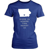 State T Shirt - Iowa Home is Where the Heart is-T-shirt-Teelime | shirts-hoodies-mugs