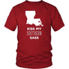 State T Shirt - Louisiana Kiss my southern sass-T-shirt-Teelime | shirts-hoodies-mugs