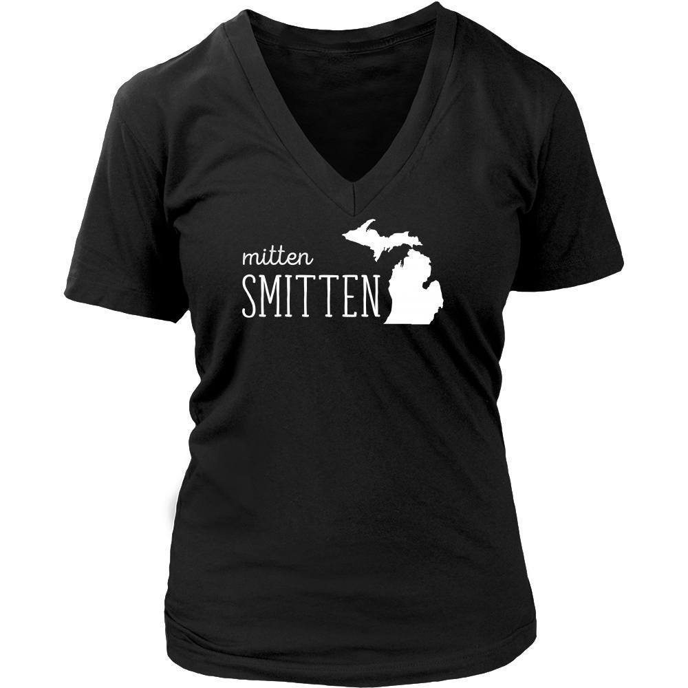 State T Shirt - Michigan Mitten Smitten-T-shirt-Teelime | shirts-hoodies-mugs
