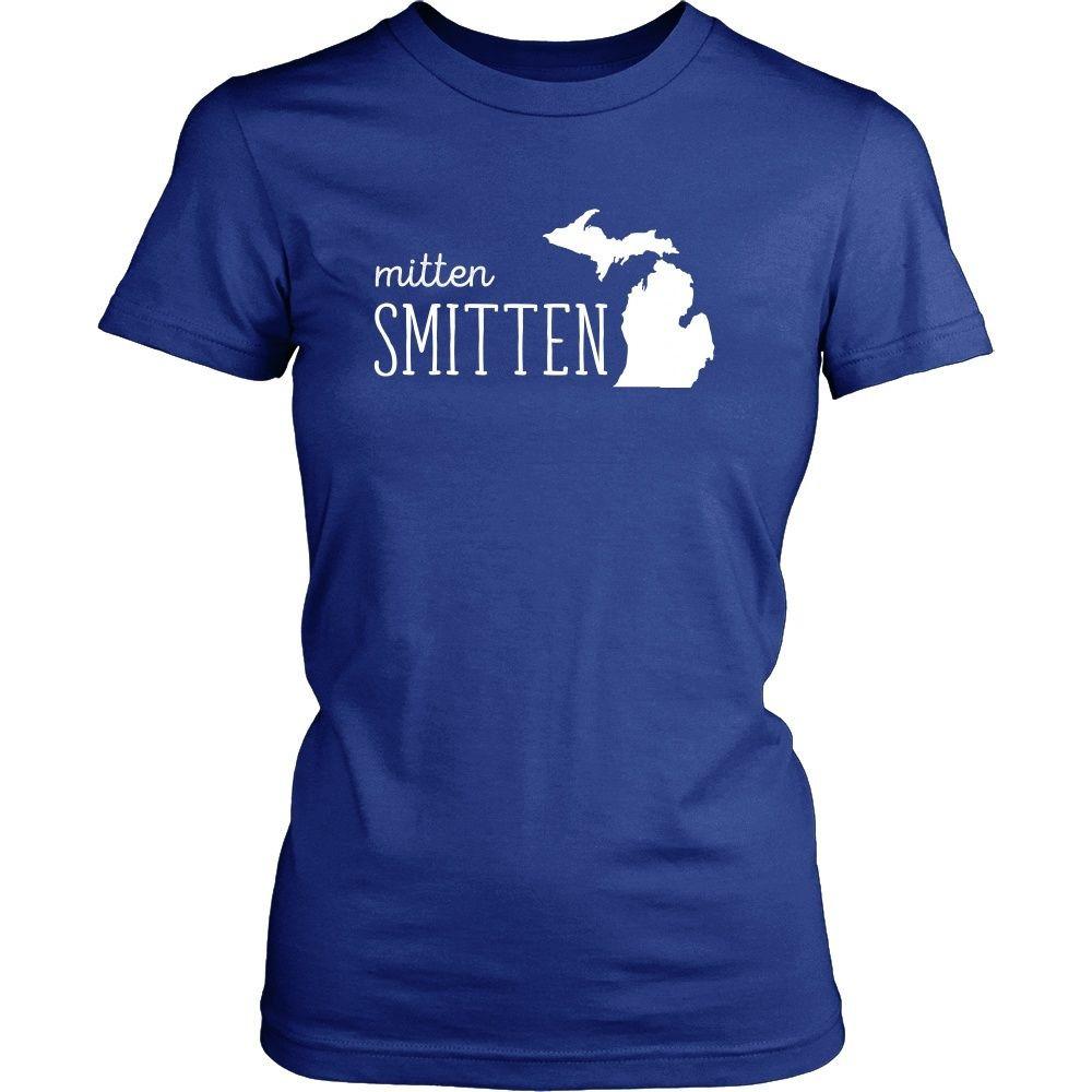 State T Shirt - Michigan Mitten Smitten-T-shirt-Teelime | shirts-hoodies-mugs