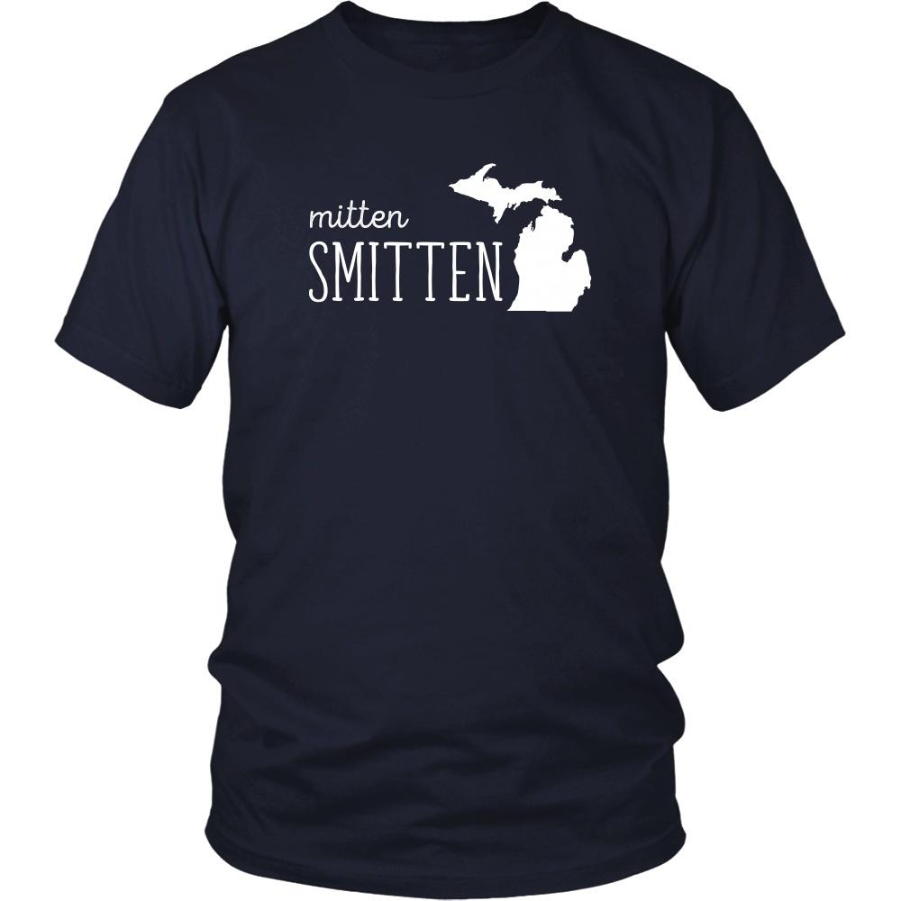 State T Shirt - Michigan Mitten Smitten-T-shirt-Teelime | shirts-hoodies-mugs