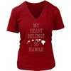 State T Shirt - My Heart Belongs to Hawaii-T-shirt-Teelime | shirts-hoodies-mugs