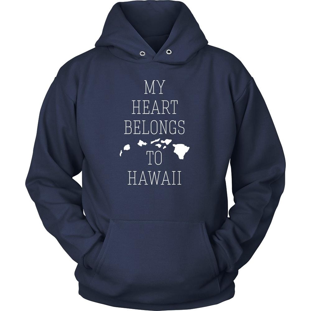 State T Shirt - My Heart Belongs to Hawaii-T-shirt-Teelime | shirts-hoodies-mugs
