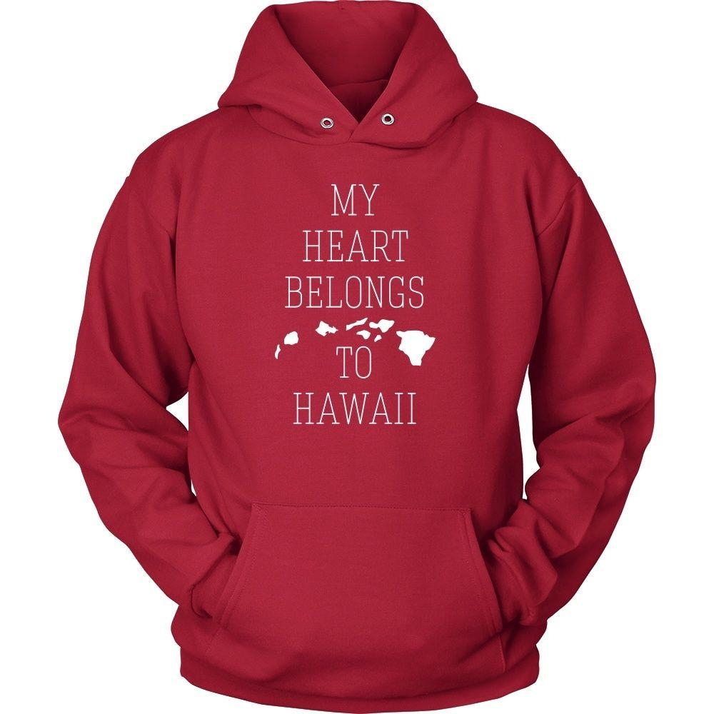 State T Shirt - My Heart Belongs to Hawaii-T-shirt-Teelime | shirts-hoodies-mugs