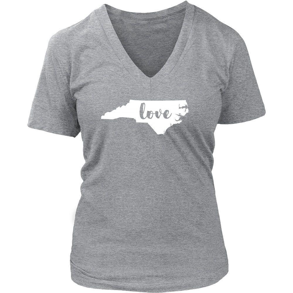 State T Shirt - North Carolina Love-T-shirt-Teelime | shirts-hoodies-mugs