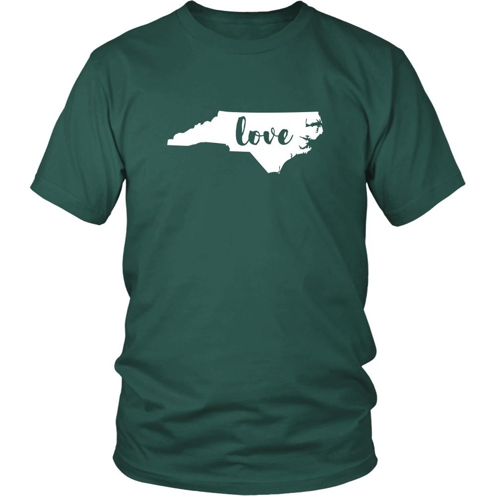 State T Shirt - North Carolina Love-T-shirt-Teelime | shirts-hoodies-mugs