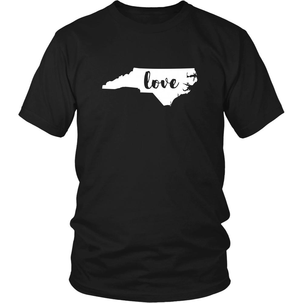 State T Shirt - North Carolina Love-T-shirt-Teelime | shirts-hoodies-mugs
