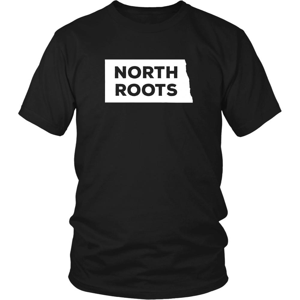 State T Shirt - North Dakota North Roots-T-shirt-Teelime | shirts-hoodies-mugs