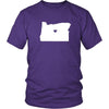 State T Shirt - Oregon Love-T-shirt-Teelime | shirts-hoodies-mugs
