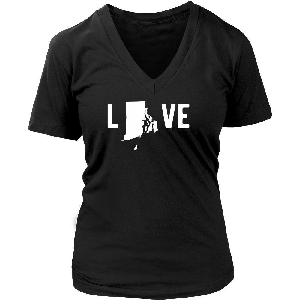 State T Shirt - Rhode Island Love-T-shirt-Teelime | shirts-hoodies-mugs