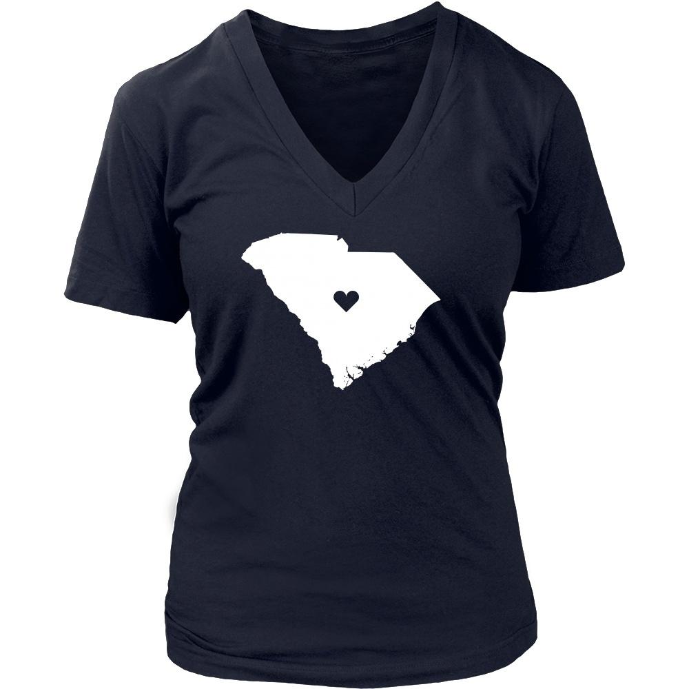 State T Shirt - South Carolina Love-T-shirt-Teelime | shirts-hoodies-mugs