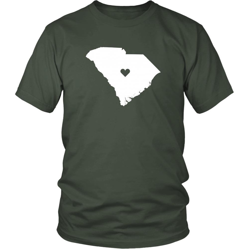 State T Shirt - South Carolina Love-T-shirt-Teelime | shirts-hoodies-mugs