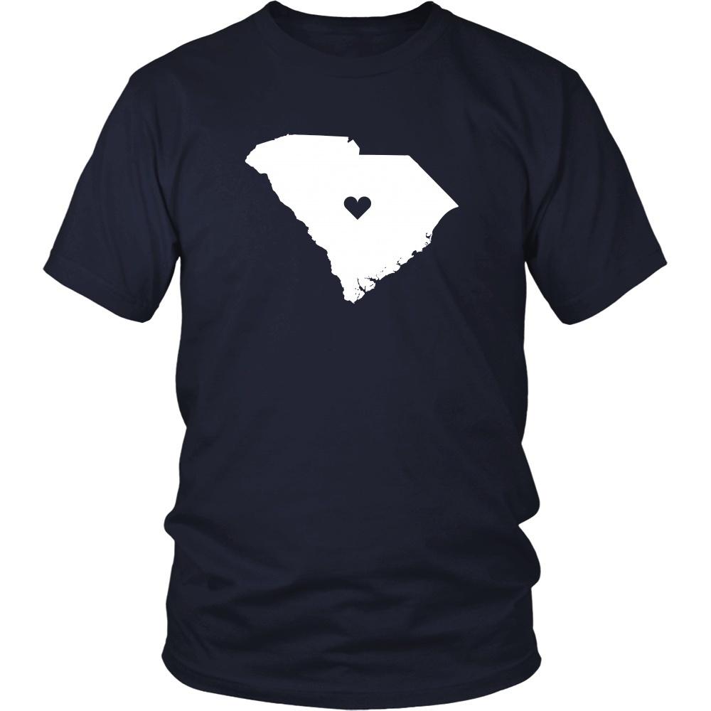 State T Shirt - South Carolina Love-T-shirt-Teelime | shirts-hoodies-mugs