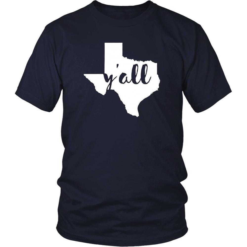 State T Shirt - Texas Y'all-T-shirt-Teelime | shirts-hoodies-mugs