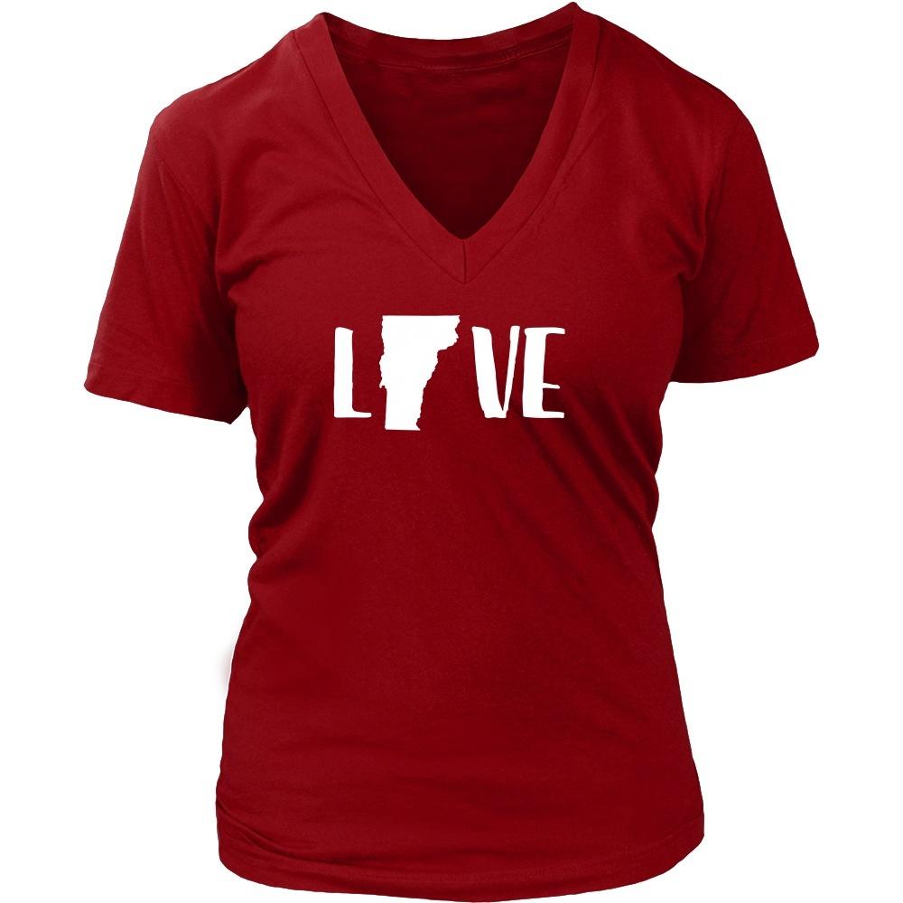 State T Shirt - Vermont Love-T-shirt-Teelime | shirts-hoodies-mugs