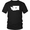 State T Shirt - Washington Love-T-shirt-Teelime | shirts-hoodies-mugs